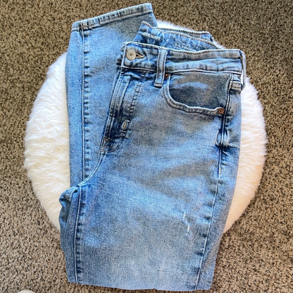 Old Navy Light Blue Straight Leg Jeans